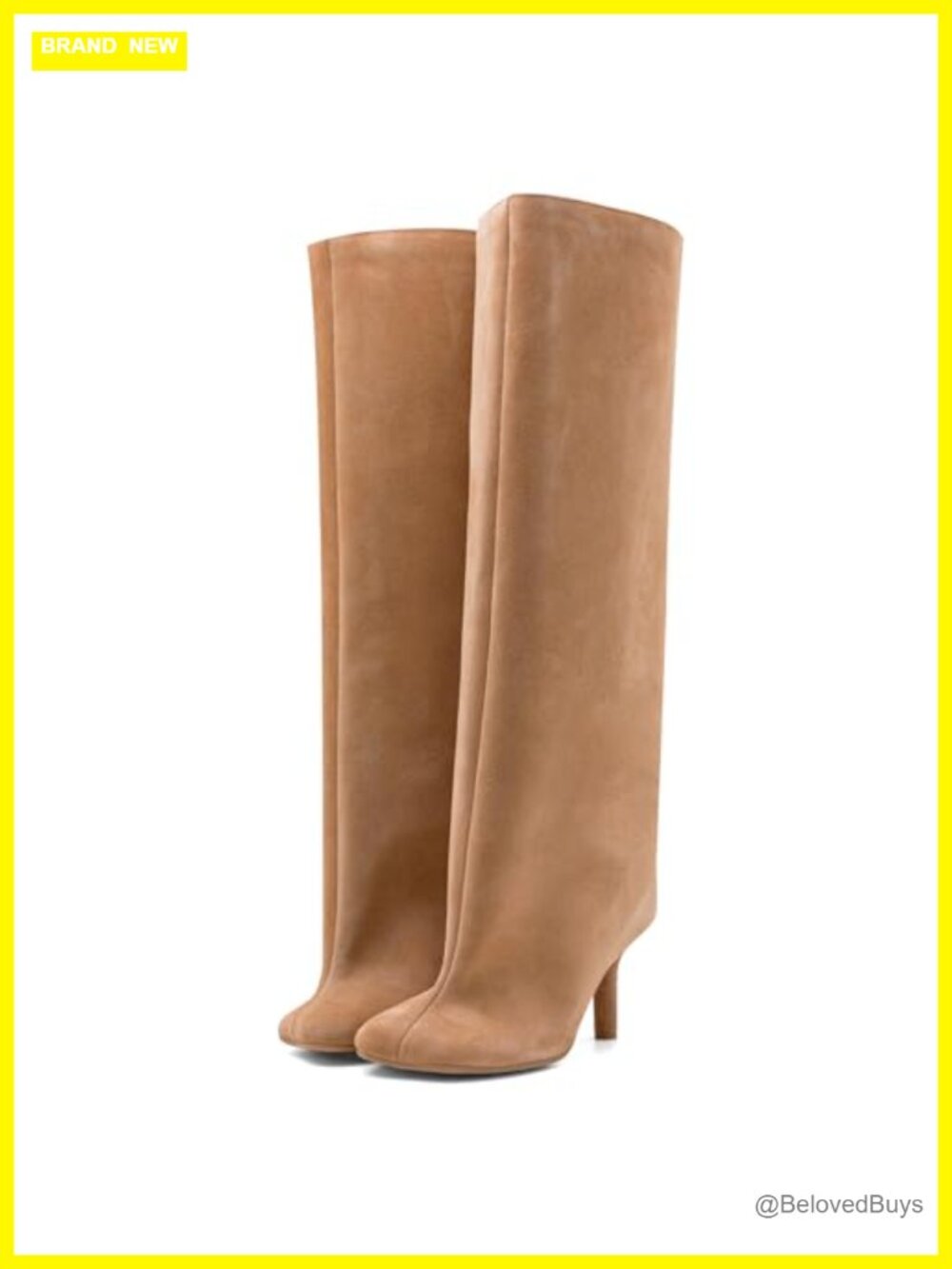 Kitten Heel Square Toe Knee High Pull On Boots Faux Suede Women